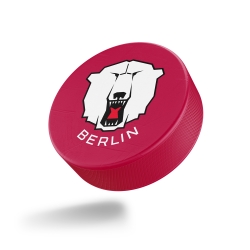 Eisbären Berlin - Puck - ROT - Logo Bärenkopf