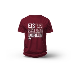 Eisbären Berlin - T-Shirt weinrot - 70 Jahre - Gr: M